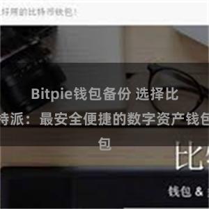 Bitpie钱包备份 选择比特派：最安全便捷的数字资产钱包