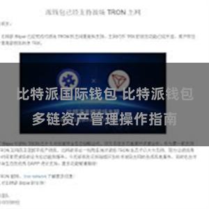 比特派国际钱包 比特派钱包多链资产管理操作指南