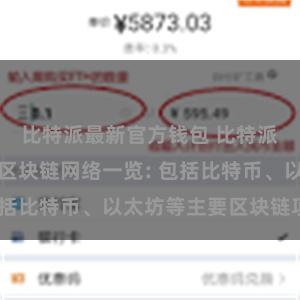 比特派最新官方钱包 比特派钱包支持的区块链网络一览: 包括比特币、以太坊等主要区块链项目