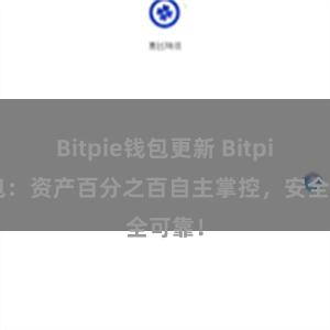 Bitpie钱包更新 Bitpie钱包：资产百分之百自主掌控，安全可靠！