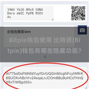 Bitpie钱包使用 比特派(Bitpie)钱包有哪些隐藏功能？