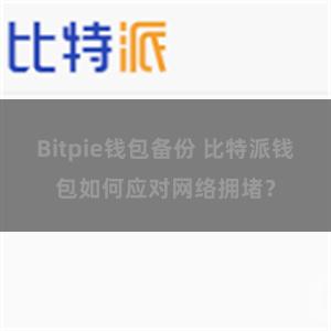 Bitpie钱包备份 比特派钱包如何应对网络拥堵？