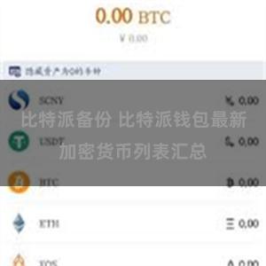 比特派备份 比特派钱包最新加密货币列表汇总