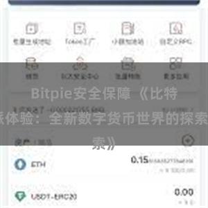 Bitpie安全保障 《比特派体验：全新数字货币世界的探索》
